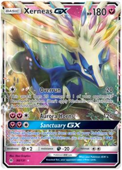 2018 Pokemon Sun & Moon Forbidden Light #90/131 Xerneas GX Front