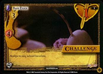 2002 Score Buffy The Vampire Slayer CCG: Angel's Curse #1 Bad Eggs Front