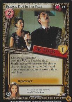 2002 Score Buffy The Vampire Slayer CCG: Class of '99 - Promo #P8 Please, Not In The Face Front