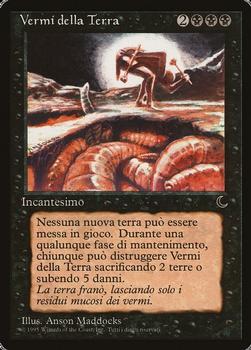 1994 Magic the Gathering The Dark Italian #NNO Vermi della Terra Front