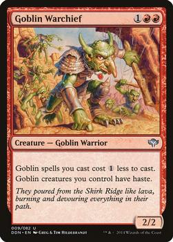 2014 Magic the Gathering Duel Decks: Speed vs. Cunning #9 Goblin Warchief Front