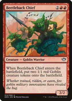2014 Magic the Gathering Duel Decks: Speed vs. Cunning #14 Beetleback Chief Front