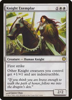 2011 Magic the Gathering Duel Decks: Knights vs. Dragons #14 Knight Exemplar Front