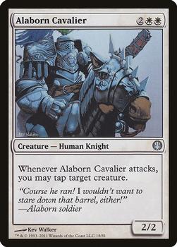 2011 Magic the Gathering Duel Decks: Knights vs. Dragons #18 Alaborn Cavalier Front