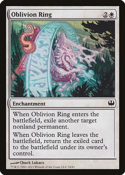 2011 Magic the Gathering Duel Decks: Knights vs. Dragons #34 Oblivion Ring Front