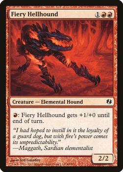 2012 Magic the Gathering Duel Decks: Venser vs. Koth #49 Fiery Hellhound Front