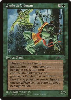 1995 Magic the Gathering Rinascimento Italian #NNO Genio di Erhnam Front
