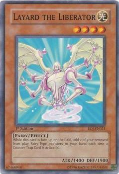 2006 Yu-Gi-Oh! Enemy of Justice 1st Edition #EOJ-EN021 Layard the Liberator Front