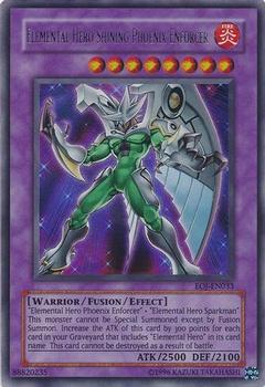 2006 Yu-Gi-Oh! Enemy of Justice 1st Edition #EOJ-EN033u Elemental HERO Shining Phoenix Enforcer Front