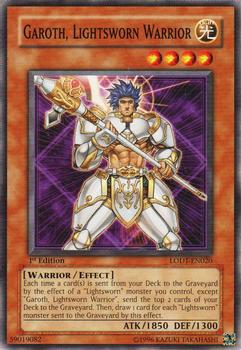 2008 Yu-Gi-Oh! Light of Destruction 1st Edition #LODT-EN020 Garoth, Lightsworn Warrior Front
