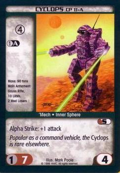 1996 Battletech Unlimited (Core) #NNO Cyclops (CP11A) Front