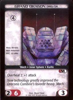 1996 Battletech Limited (Core) #NNO Grand Dragon (DRG-5K) Front