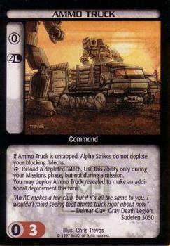 1997 Battletech Mercenaries #NNO Ammo Truck Front