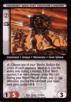 1997 Battletech Mercenaries #NNO Contract with 21st Centauri Lancers Front