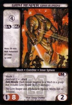 1997 Battletech Mercenaries #NNO Grim Reaper (GRM-R-PR29) Front