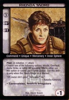 1997 Battletech Mercenaries #NNO Rhonda Snord Front