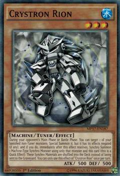 2017 Yu-Gi-Oh! Raging Tempest English 1st Edition #RATE-EN020 Crystron Rion Front