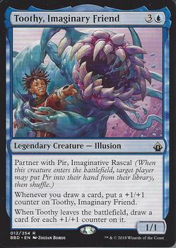 2018 Magic the Gathering Battlebond #12 Toothy, Imaginary Friend Front