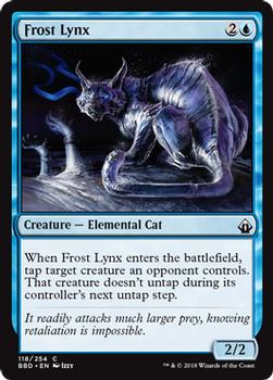 2018 Magic the Gathering Battlebond #118 Frost Lynx Front