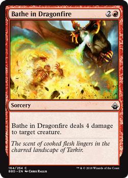 2018 Magic the Gathering Battlebond #164 Bathe in Dragonfire Front