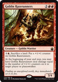 2018 Magic the Gathering Battlebond #179 Goblin Razerunners Front