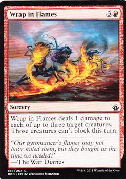 2018 Magic the Gathering Battlebond #188 Wrap in Flames Front
