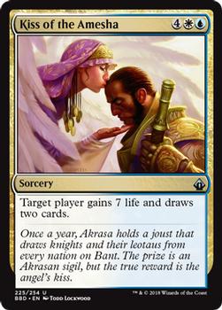 2018 Magic the Gathering Battlebond #225 Kiss of the Amesha Front