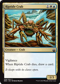 2018 Magic the Gathering Battlebond #228 Riptide Crab Front