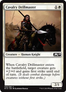 2018 Magic the Gathering Core Set 2019 #8 Cavalry Drillmaster Front