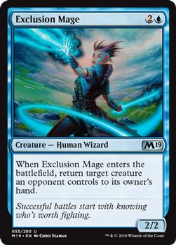 2018 Magic the Gathering Core Set 2019 #55 Exclusion Mage Front