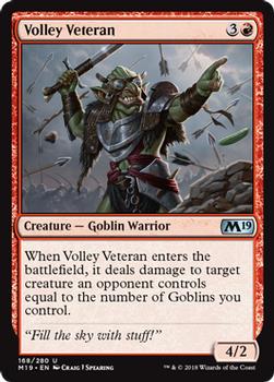 2018 Magic the Gathering Core Set 2019 #168 Volley Veteran Front