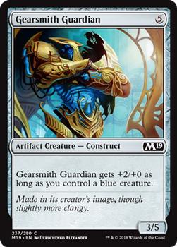 2018 Magic the Gathering Core Set 2019 #237 Gearsmith Guardian Front