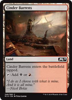 2018 Magic the Gathering Core Set 2019 #248 Cinder Barrens Front