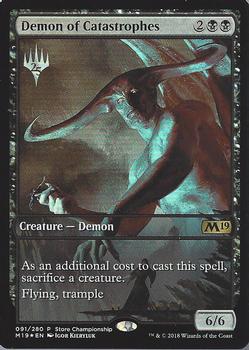 2018 Magic the Gathering Core Set 2019 #091 Demon of Catastrophes Front