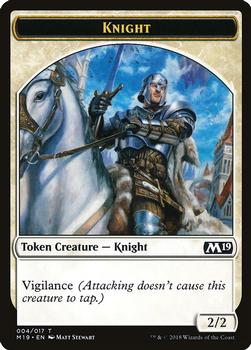 2018 Magic the Gathering Core Set 2019 - Tokens #004/017 Knight Front