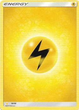 2017 Pokemon Sun & Moon Trainer Kit: Lycanroc & Alolan Raichu #10/30 Lightning Energy Front