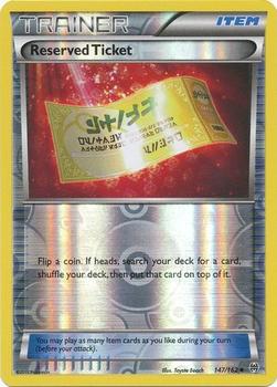 2015 Pokemon XY BREAKthrough - Reverse-Holos #147/162 Reserved Ticket Front