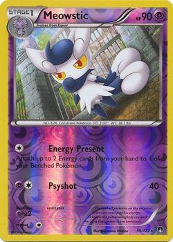 2016 Pokemon XY BREAKpoint - Reverse-Holos #59/122 Meowstic Front