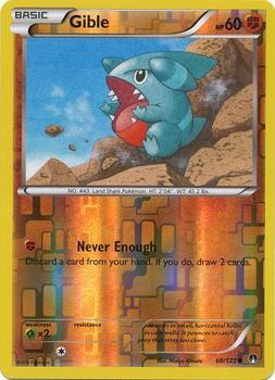 2016 Pokemon XY BREAKpoint - Reverse-Holos #68/122 Gible Front