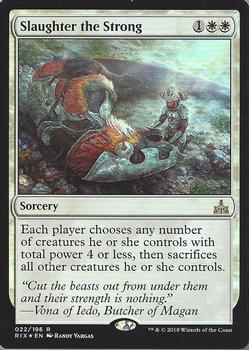 2018 Magic the Gathering Rivals of Ixalan - Foil #22 Slaughter the Strong Front