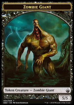 2018 Magic the Gathering Battlebond - Tokens #004/008 Zombie Giant Front