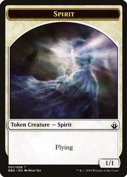 2018 Magic the Gathering Battlebond - Tokens #001/008 Spirit Front