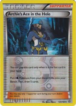 2015 Pokemon XY Primal Clash - Reverse-Holos #124/160 Archie's Ace in the Hole Front