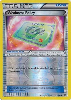 2015 Pokemon XY Primal Clash - Reverse-Holos #142/160 Weakness Policy Front