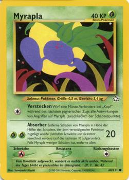 2000 Pokemon Neo Genesis German #68/111 Myrapla Front