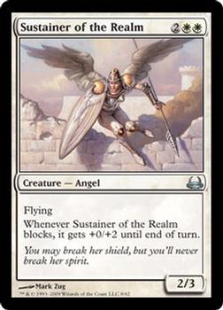 2009 Magic the Gathering Duel Decks Divine vs. Demonic #8 Sustainer of the Realm Front