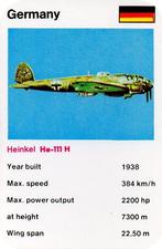 1978-81 Mini Trumps Fact Cards Bombers #NNO Heinkel HE-111 H Front