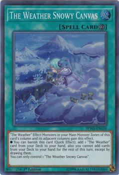 2017 Yu-Gi-Oh! Spirit Warriors English 1st Edition #SPWA-EN036 The Weather Snowy Canvas Front