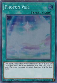 2017 Yu-Gi-Oh! Spirit Warriors English 1st Edition #SPWA-EN050 Photon Veil Front