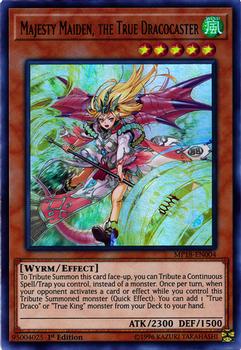 2018 Yu-Gi-Oh! Mega-Tins English #MP18-EN004 Majesty Maiden, the True Dracocaster Front